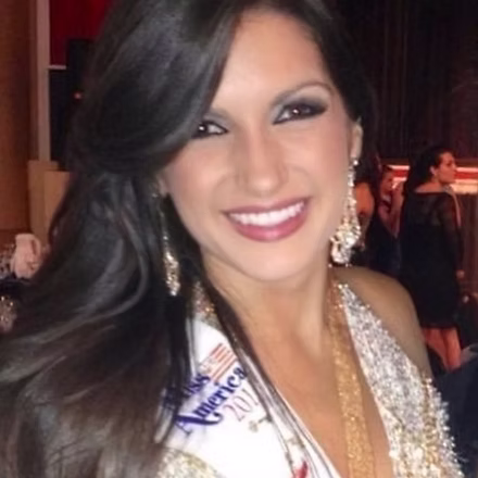 Janae Deleon, Miss Miami 2013, in evening gown competition.